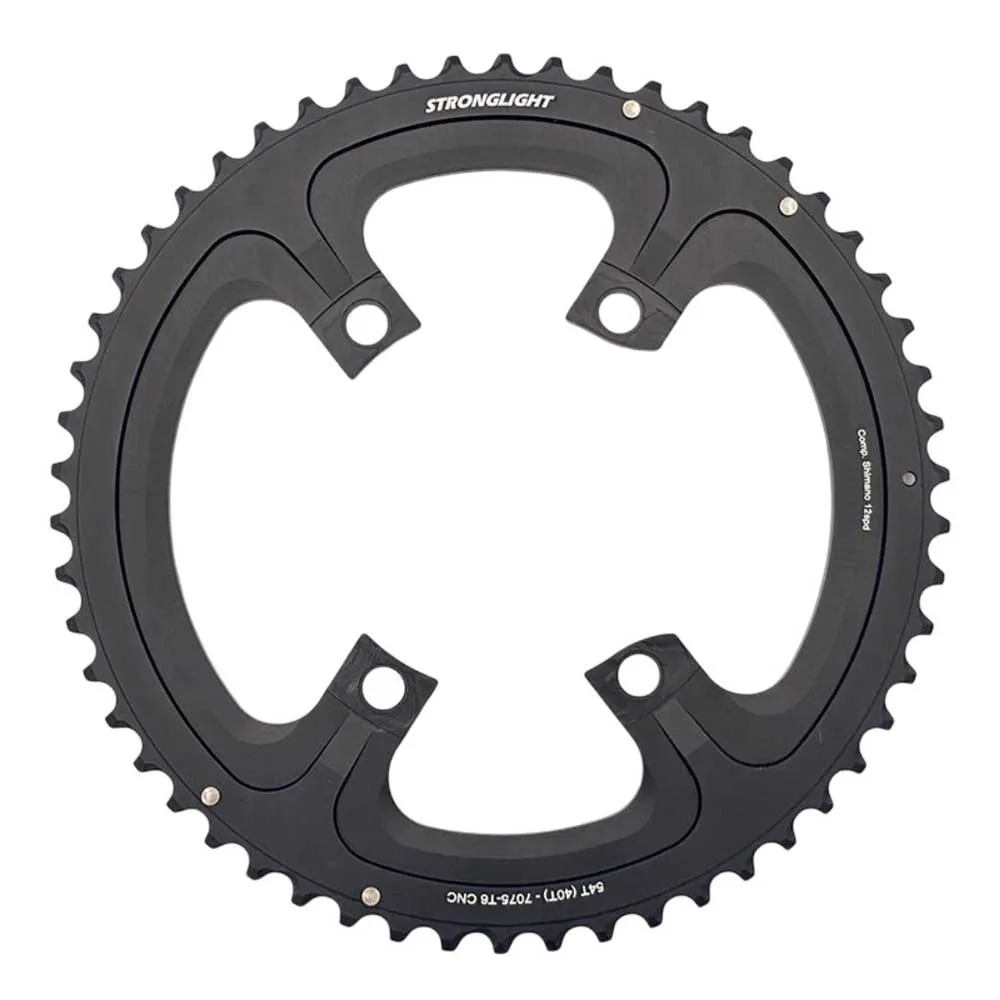 STRONGLIGHT Shimano Ultegra Fc-8100 110 Bcd 4b 2x12s 40 54t Kedjehjul, Black, 54t