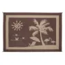 Stylish Camping Beach Paradise Matta, Brown / beige, 2.43 x 3.35m