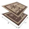 Stylish Camping Beach Paradise Matta, Brown / beige, 2.43 x 3.35m