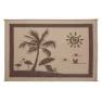 Stylish Camping Beach Paradise Matta, Brown / beige, 2.43 x 3.35m