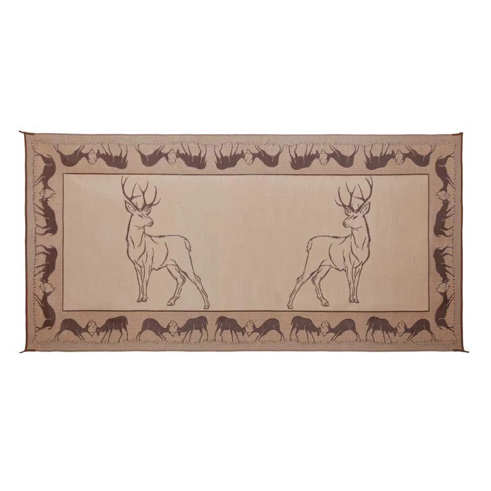 Stylish Camping Deer Pe1 Matta, Black / brown / beige, 2.43 x 5.48m