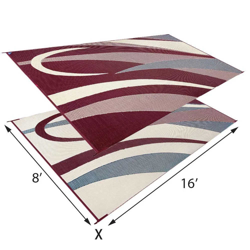 Stylish Camping Gb5 Matta, Burgundy / black, 2.43 x 4.87m
