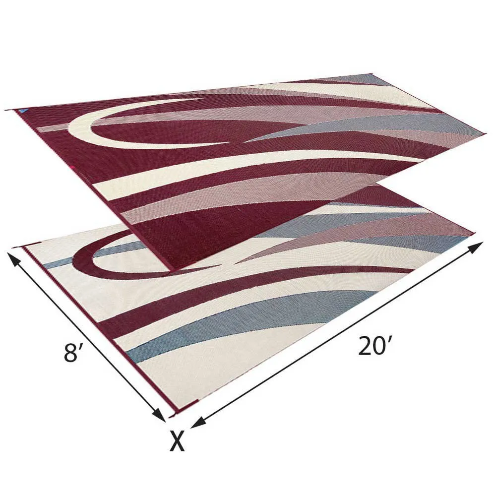 Stylish Camping Gc5 Matta, Burgundy / black, 2.43 x 6m