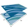 Stylish Camping Graphic Gb3 Matta, Blue / green, 2.43 x 4.87m