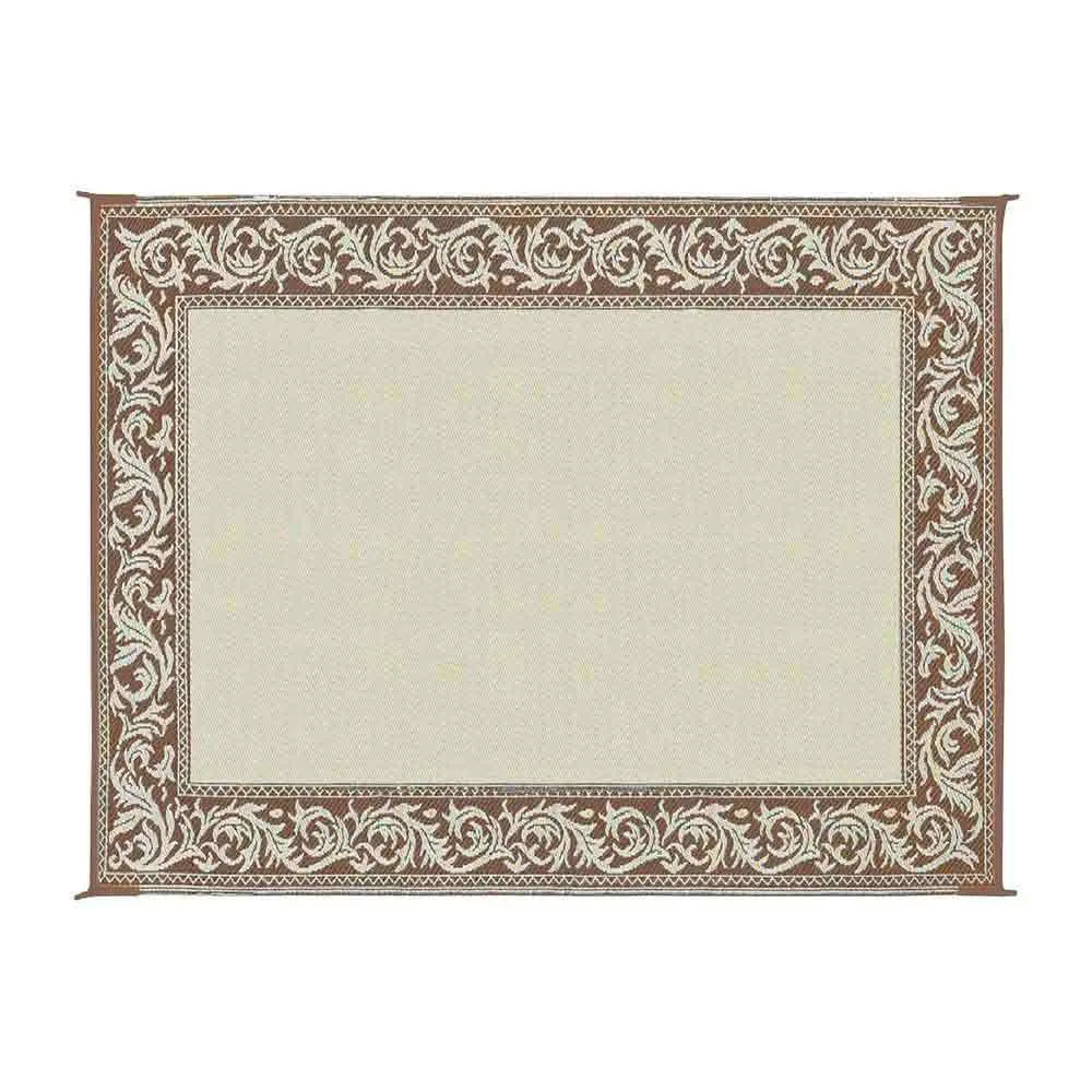 Stylish Camping Ra7 Matta, Burgundy / beige, 2.74 x 3.65m