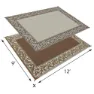 Stylish Camping Ra7 Matta, Burgundy / beige, 2.74 x 3.65m