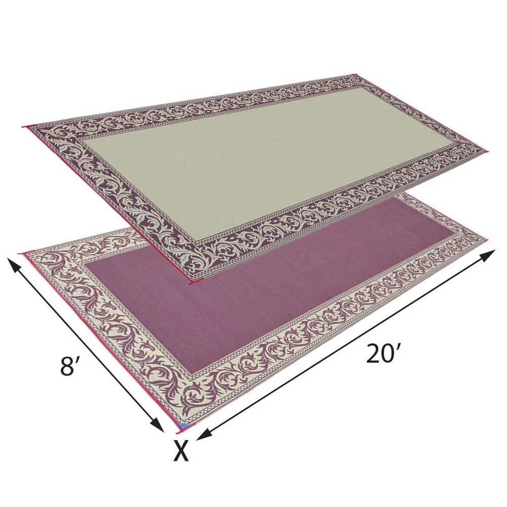 Stylish Camping Rc5 Matta, Burgundy / beige, 2.43 x 6m