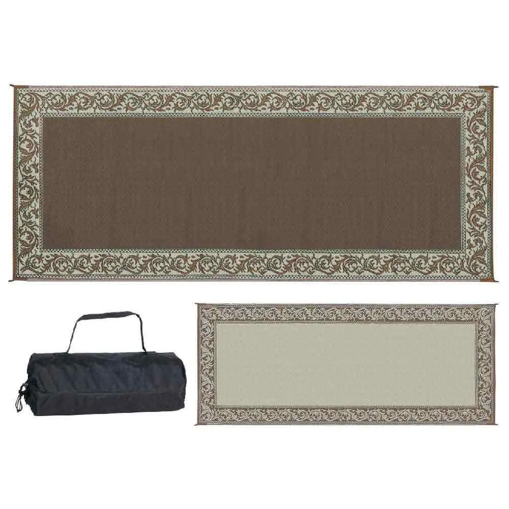 Stylish Camping Rc7 Matta, Burgundy / beige, 2.43 x 6m