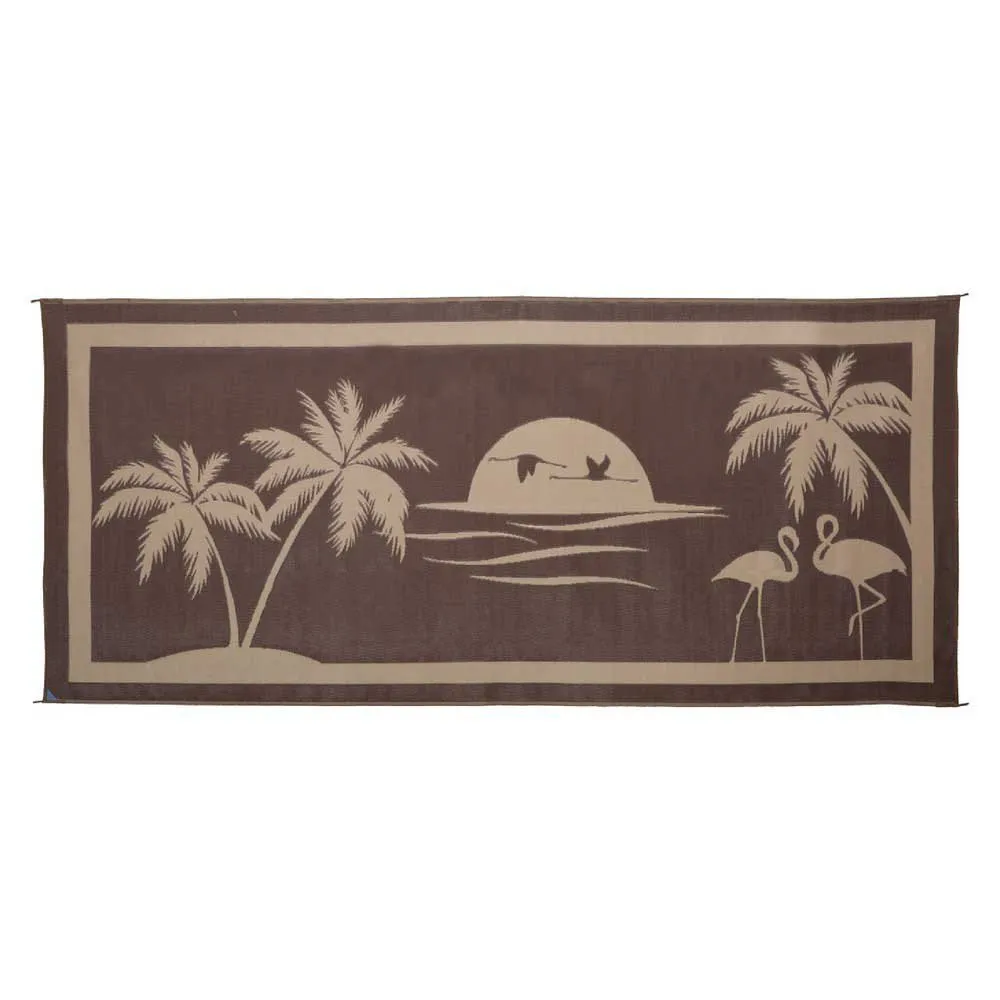 Stylish Camping Tropical Oasis Matta, Brown / beige, 2.43 x 5.48m