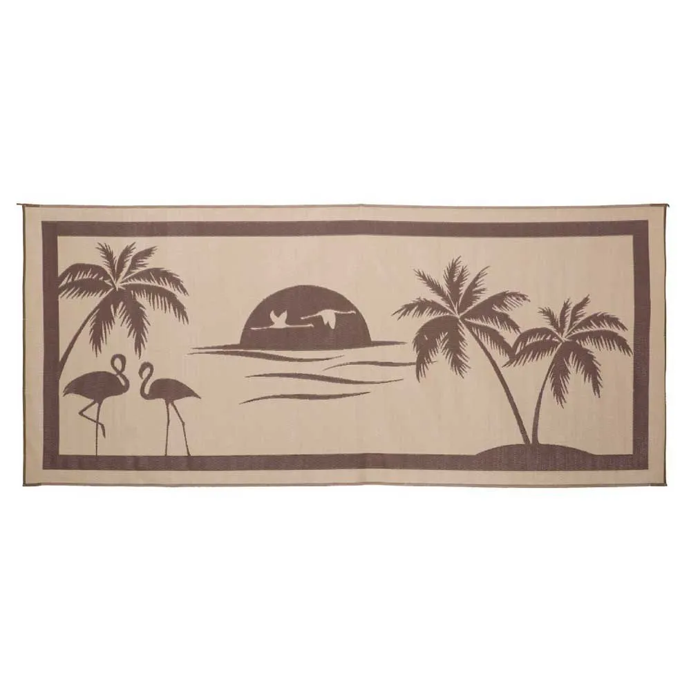 Stylish Camping Tropical Oasis Matta, Brown / beige, 2.43 x 5.48m
