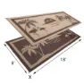 Stylish Camping Tropical Oasis Matta, Brown / beige, 2.43 x 5.48m
