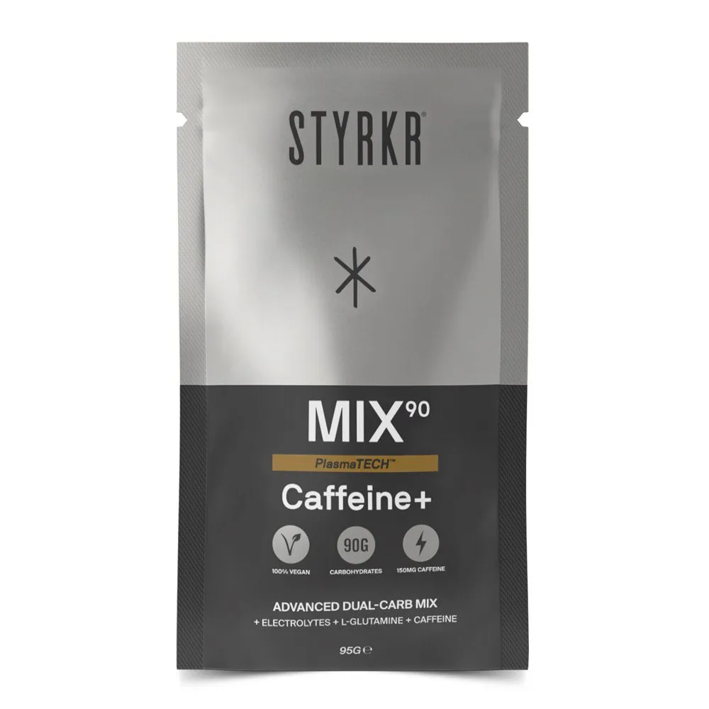 Styrkr Mix90 Dual-carb Energidryck Engångsdos Förpackning Koffein 95g 12 Enheter, Black / silver, One Size Styrkr Mix90 Dual-carb Energidryck Engångsdos Förpackning Koffein 95g 12 Enheter, Black / silver, One Size