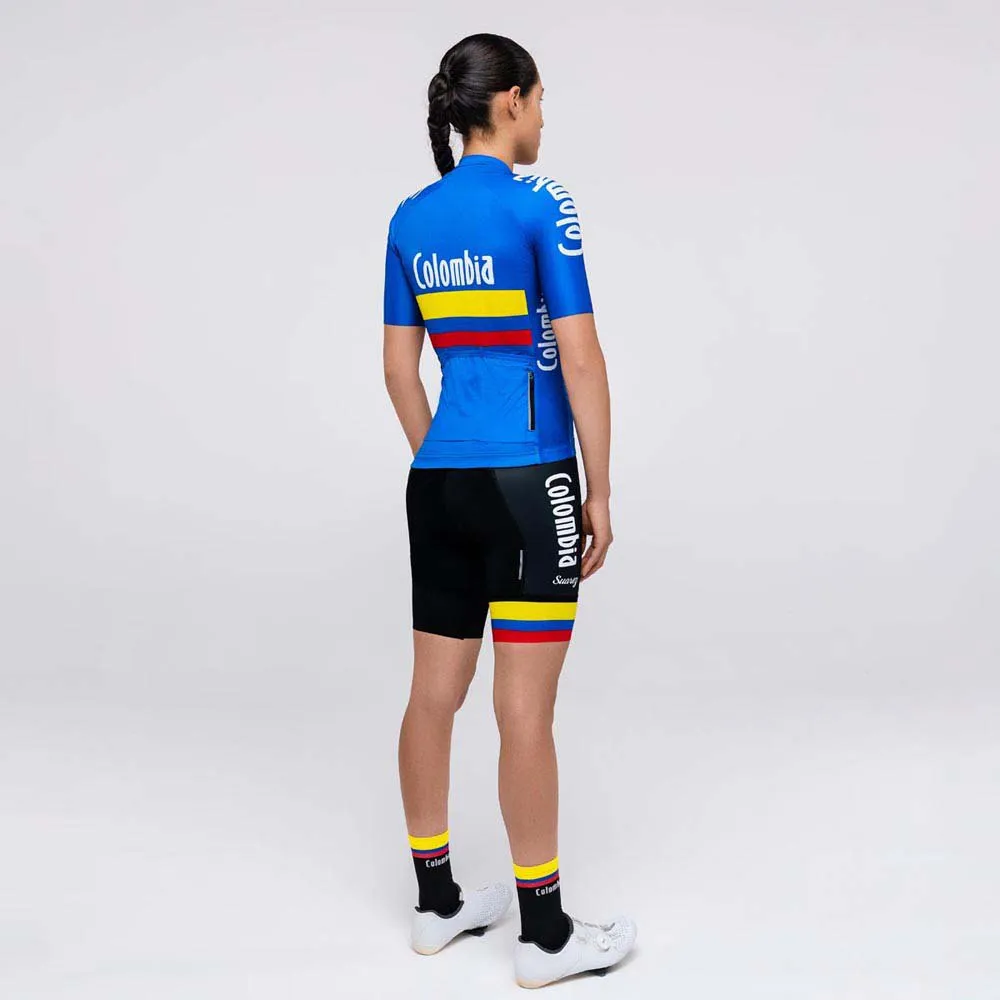 Suarez Performance Colombia Federation 2.0 2021 Korta ärmar Cykeltröja, Blue