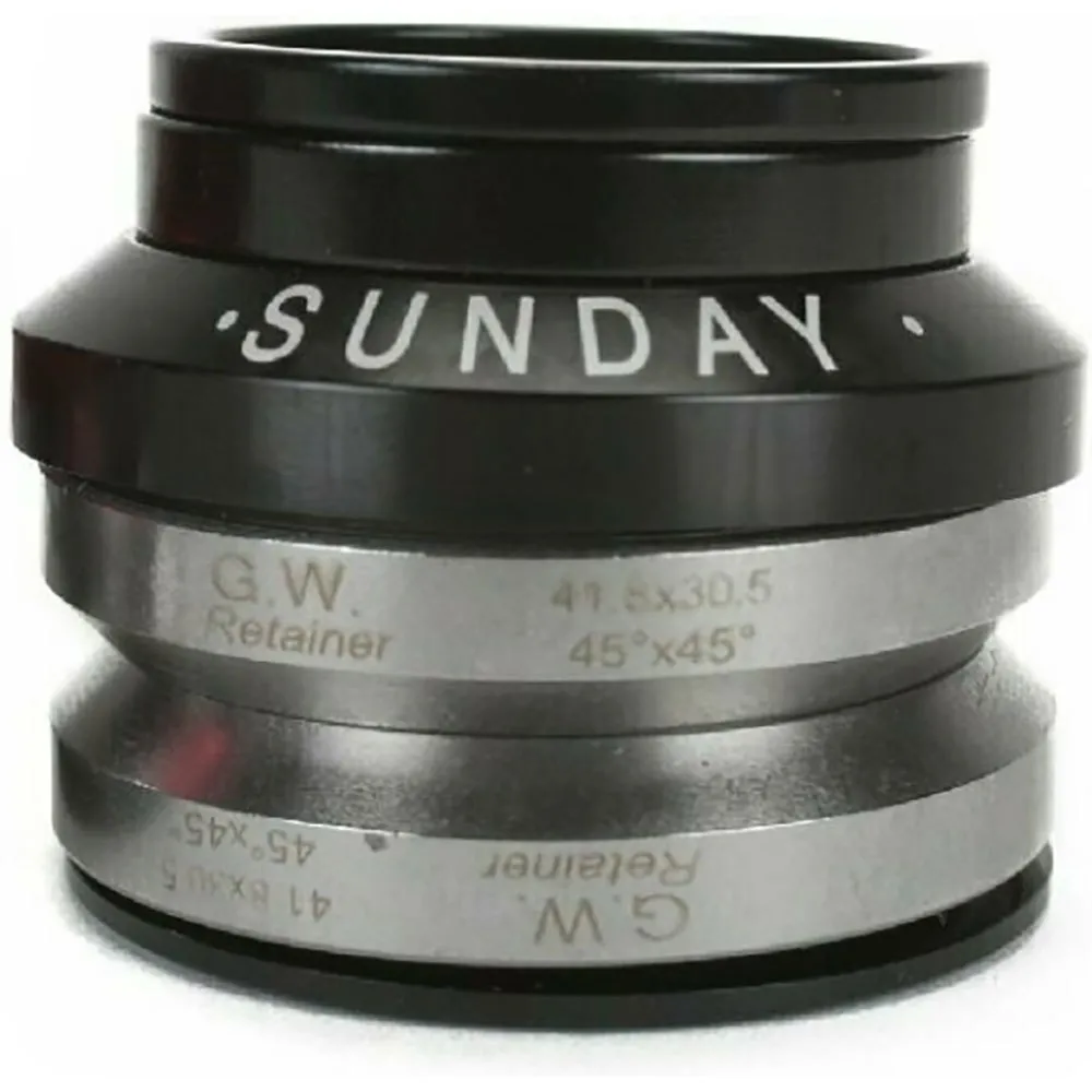 Sunday Integrerat Styrlager, Black, 1-1/8"