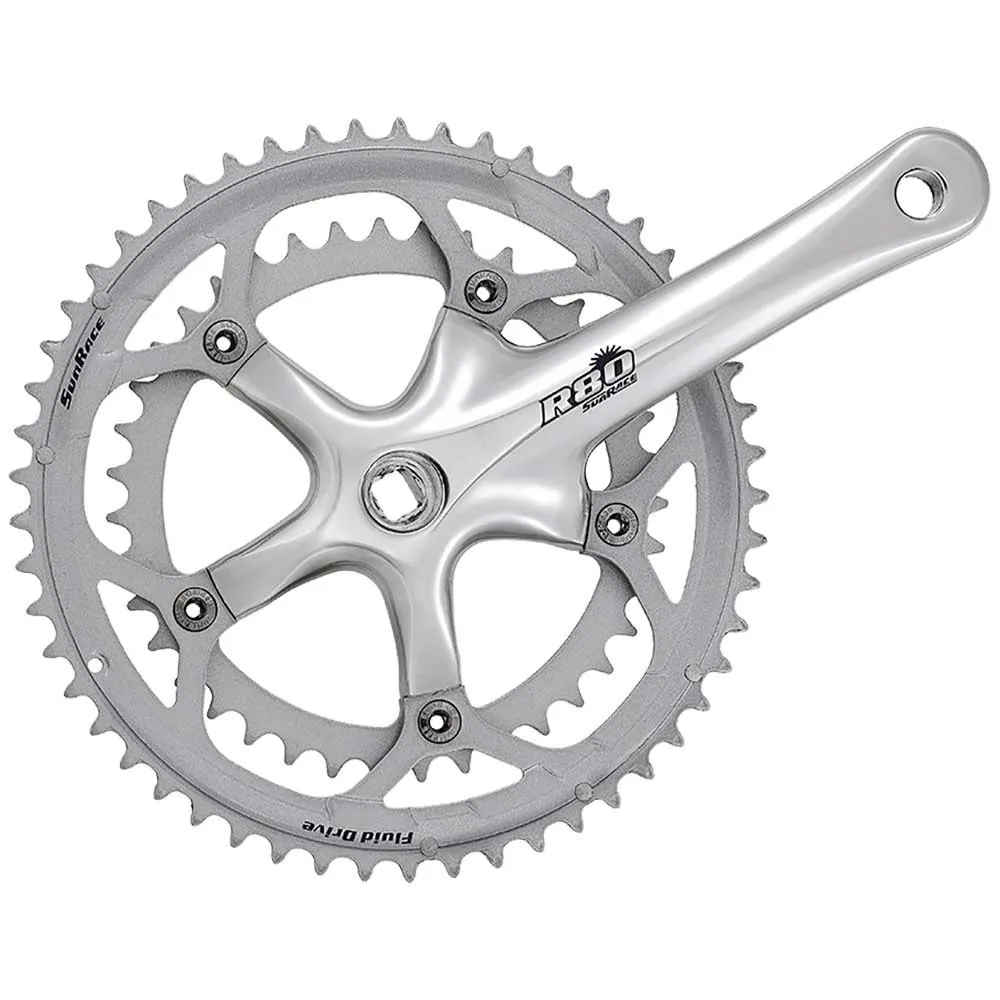SunRace Fcr8183 Vevparti, Silver, 130mm, 53-39t