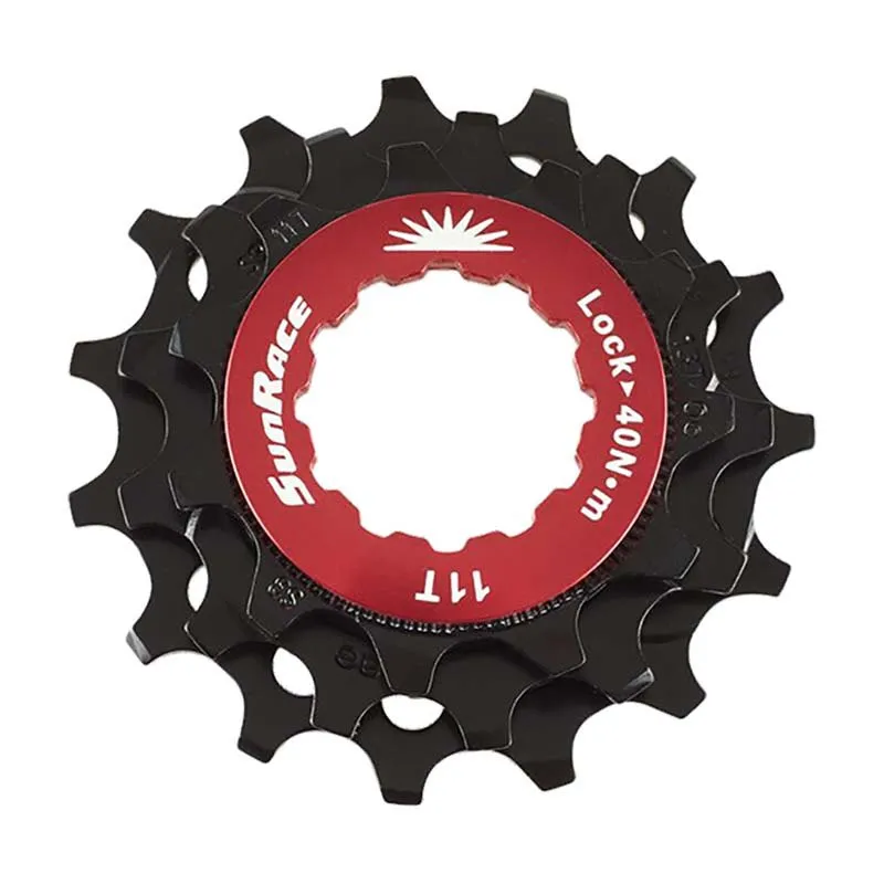 SunRace Spcs12 Kugghjul Refurbished, Black / red, 10-12-14t