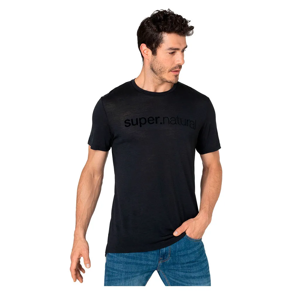 super.natural 3d Signature T-shirt Med Korta ärmar, Jet black / jet black
