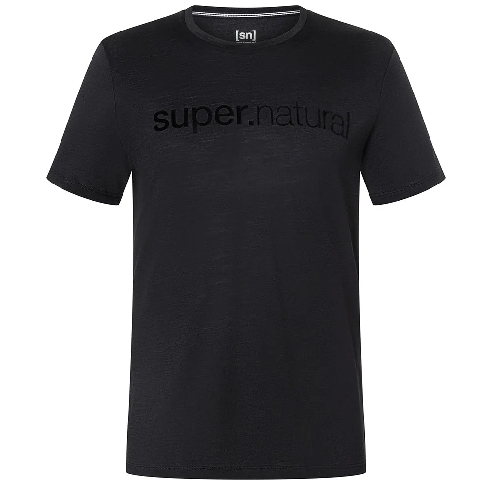 super.natural 3d Signature T-shirt Med Korta ärmar, Jet black / jet black