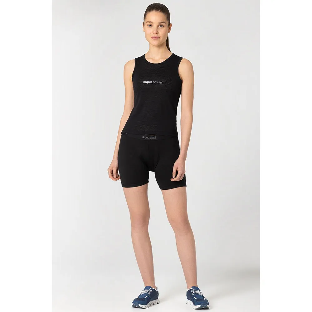 super.natural Grava Padded Shorts, Jet black super.natural Grava Padded Shorts, Jet black