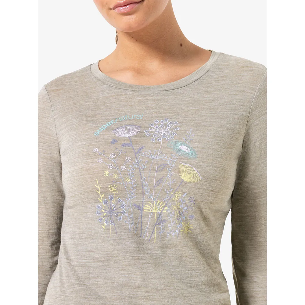 super.natural Hodgepodge T-shirt Med Lång ärm, Vintage khaki melange / various