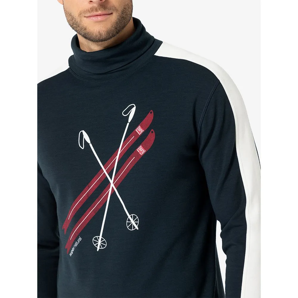 super.natural Kryssede Ski Roll Neck T-shirt Med Lång ärm