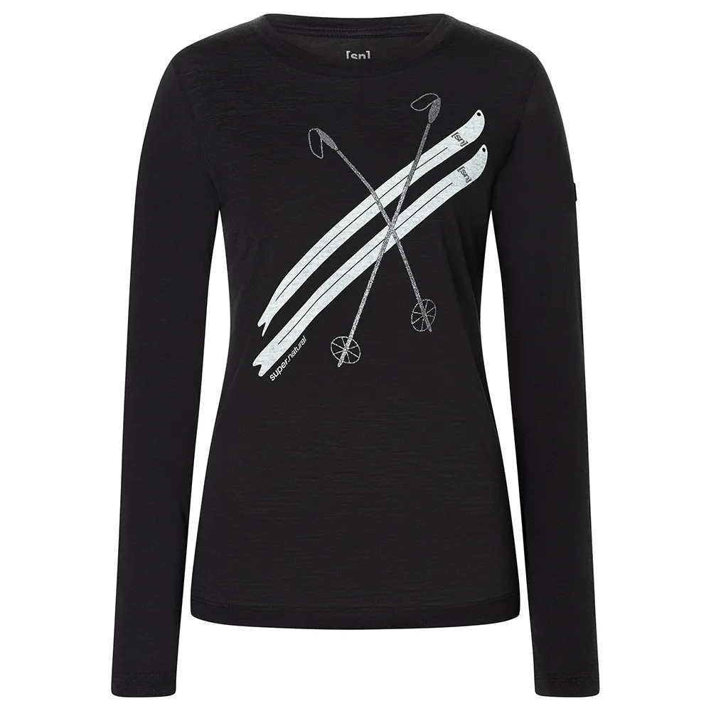 super.natural Kryssede Ski T-shirt Med Lång ärm