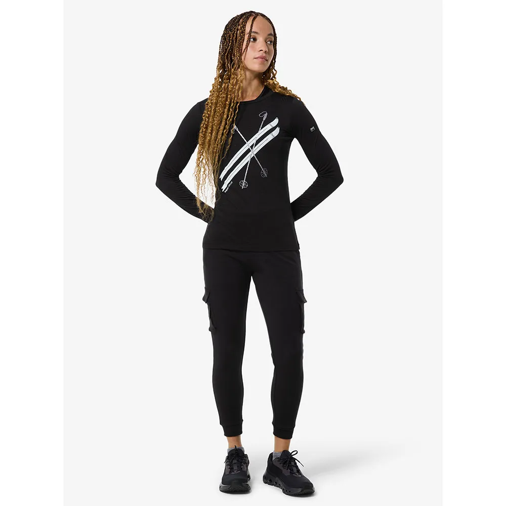 super.natural Kryssede Ski T-shirt Med Lång ärm