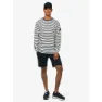 super.natural Solution Stripe Bio Tröja, Fresh white / navy stripe