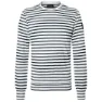 super.natural Solution Stripe Bio Tröja, Fresh white / navy stripe