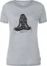 super.natural Women's Be Happy Tee, Ultimate Grey Melange/Pirate Grey