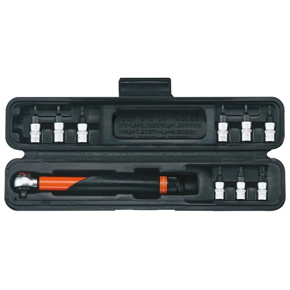 SuperB Momentnyckel 1/4´´ 3-15nm, Black / orange, One Size
