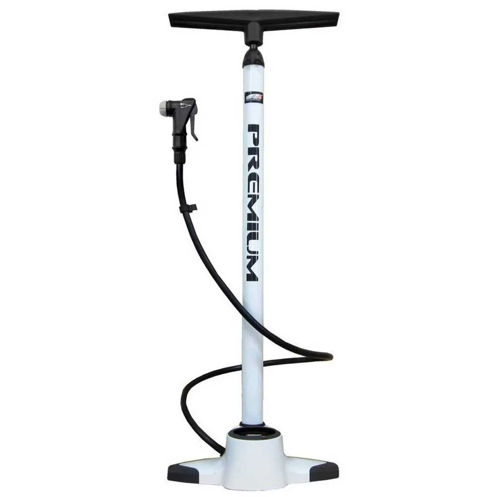 SuperB Premium Cykelpump, White / black, 260psi SuperB Premium Cykelpump, White / black, 260psi