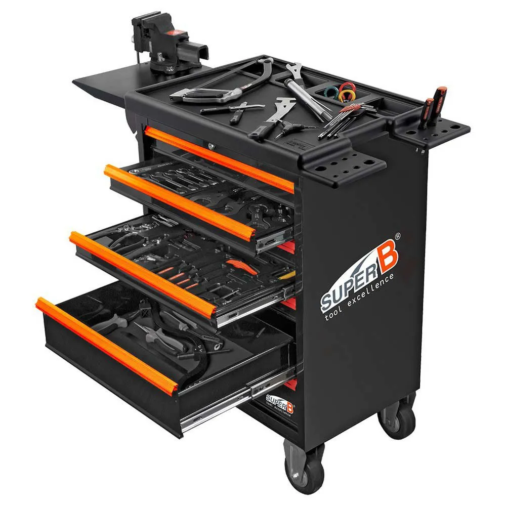 SuperB Professional Verktygsvagn, Black / orange, One Size SuperB Professional Verktygsvagn, Black / orange, One Size