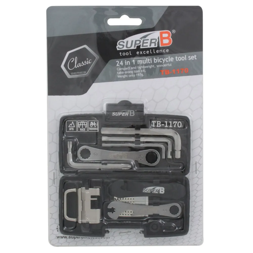 SuperB Tb-1170 Tool Case Verktygssats, Black / silver, One Size SuperB Tb-1170 Tool Case Verktygssats, Black / silver, One Size