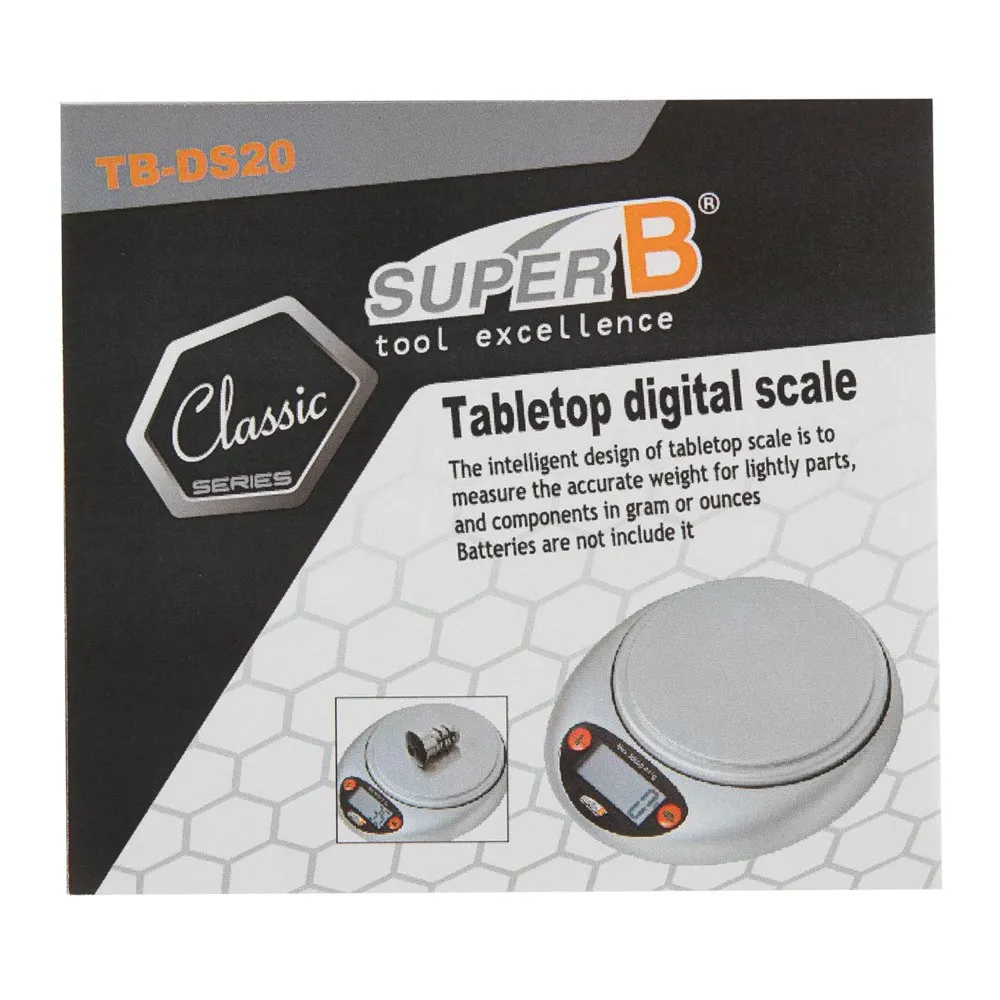SuperB Verktyg Tb-ds 20 Tabletop Digital Scale, Silver, One Size