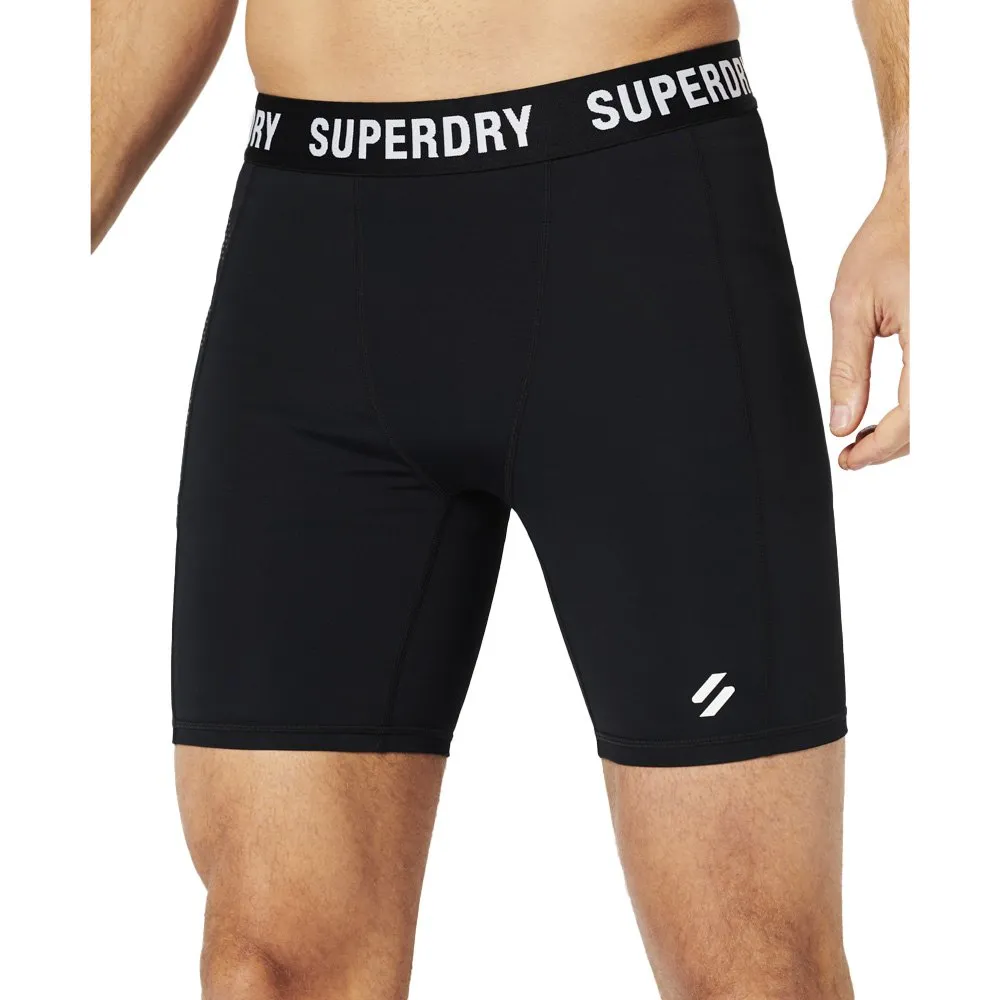 Superdry Core Tight Korta Leggings female, Black Superdry Core Tight Korta Leggings female, Black