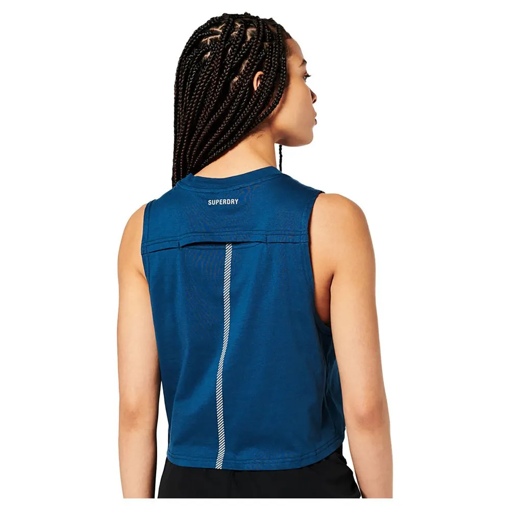 Superdry Run Cropped Loose ärmlös T-shirt female
