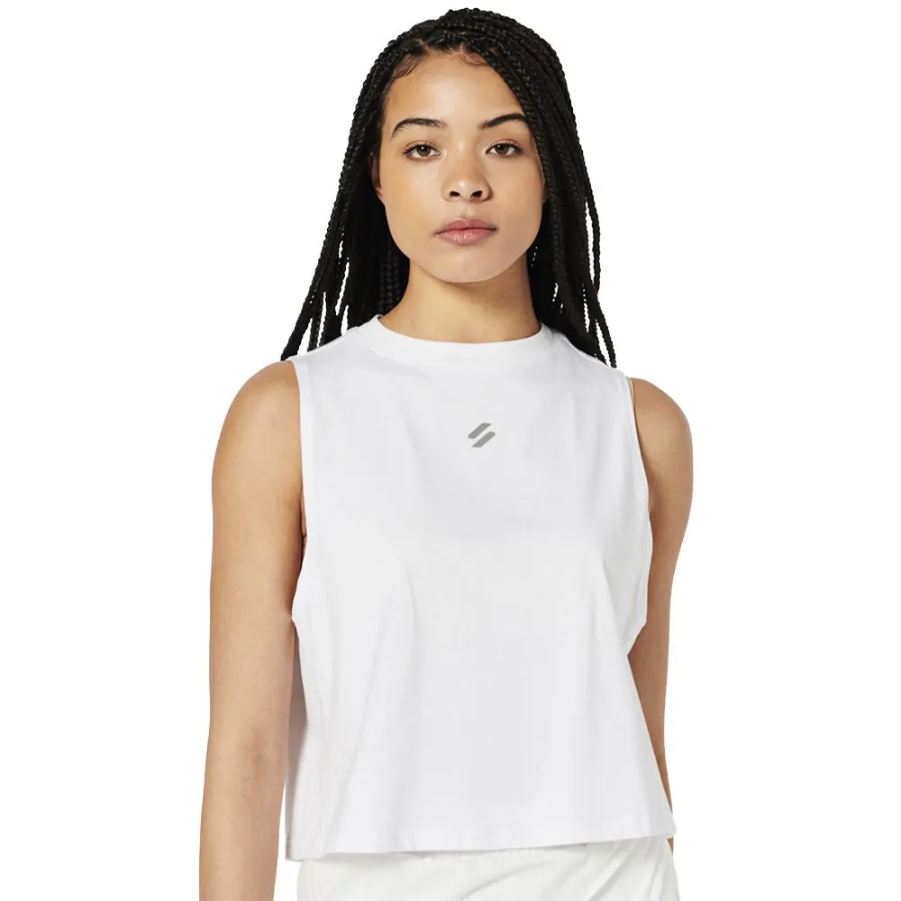 Superdry Run Cropped Loose ärmlös T-shirt female