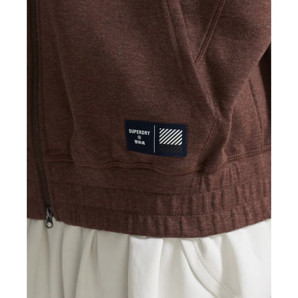 Superdry Train Gymtech Tröja Med Huva female, Shopping bag marl