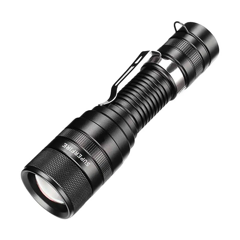 Superfire F5 1100lm Usb Ficklampa, Black, One Size
