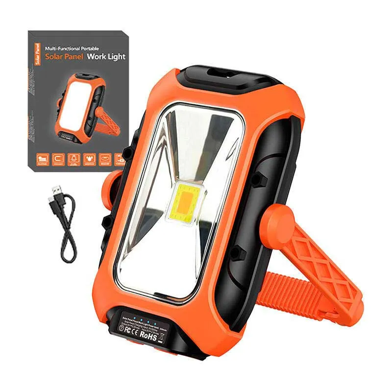 Superfire Gm05 Solar Panel Ficklampa, Black / orange, One Size