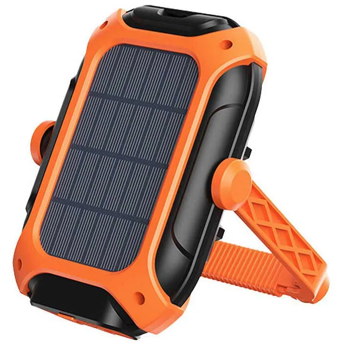 Superfire Gm05 Solar Panel Ficklampa, Black / orange, One Size