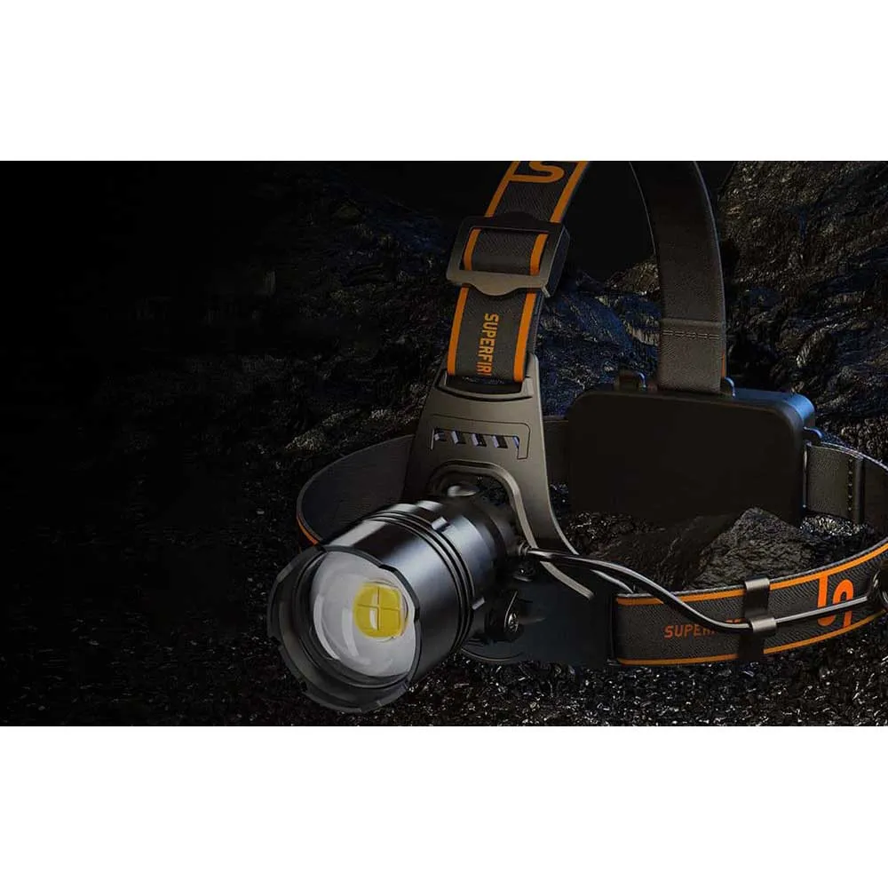 Superfire Hl31 Type-c Pannlampa, Black, One Size Superfire Hl31 Type-c Pannlampa, Black, One Size