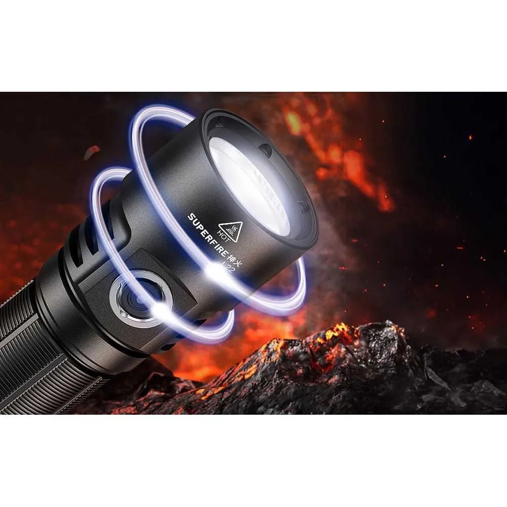 Superfire L22 Ficklampa, Black, One Size