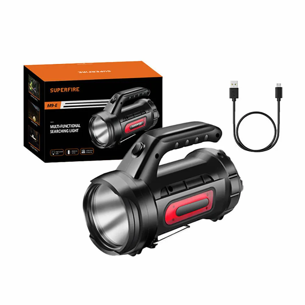 Superfire M9-e 900lm Usb Ficklampa, Black, One Size
