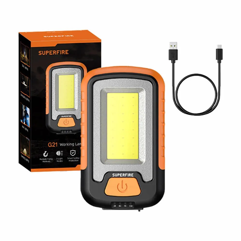 Superfire Workshop G21 650lm Usb Ficklampa, Black / yellow, One Size