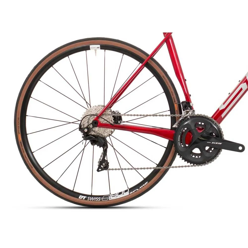 Superior Bikes X-road Team Elite Shimano 105 2022 Racercykel, Gloss dark red / chrome