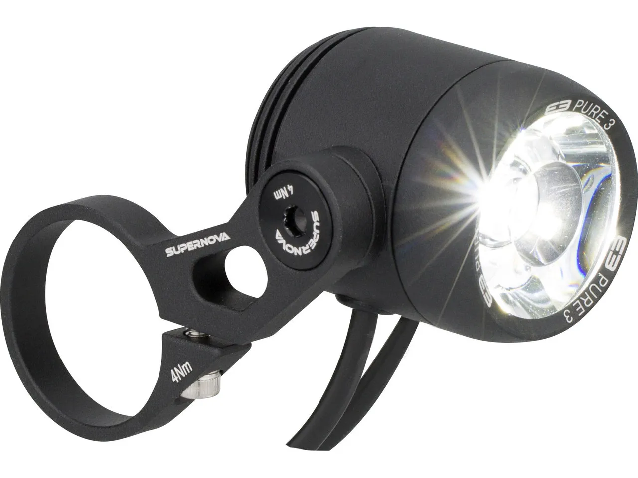 Supernova E3 Pure 3 HBM LED Frontlicht mit StVZO-Zulassung, Black, 205 Lumens