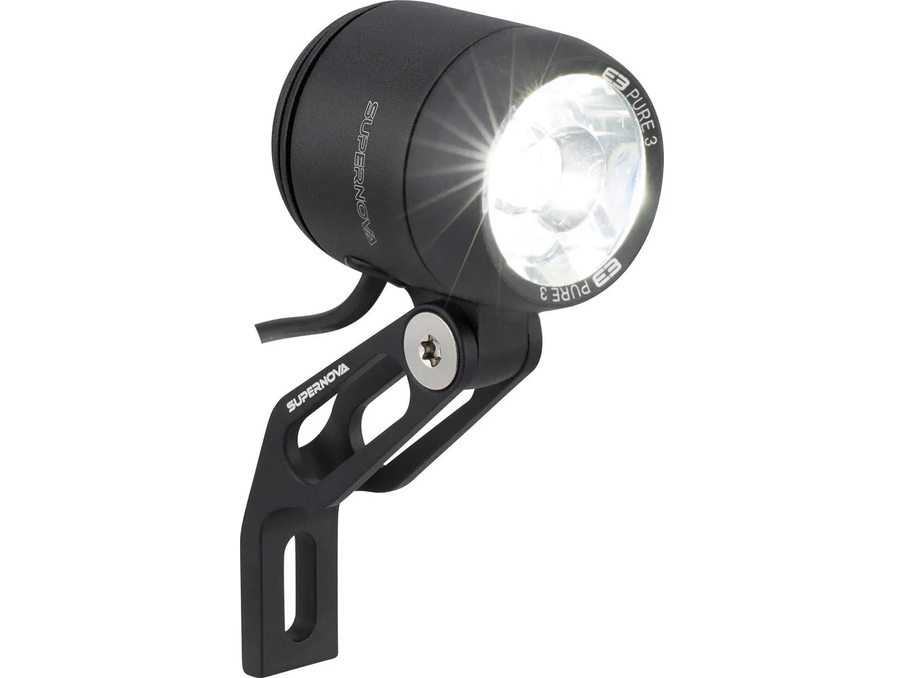 Supernova E3 Pure 3 LED Frontlicht mit StVZO-Zulassung, Black, 205 Lumens