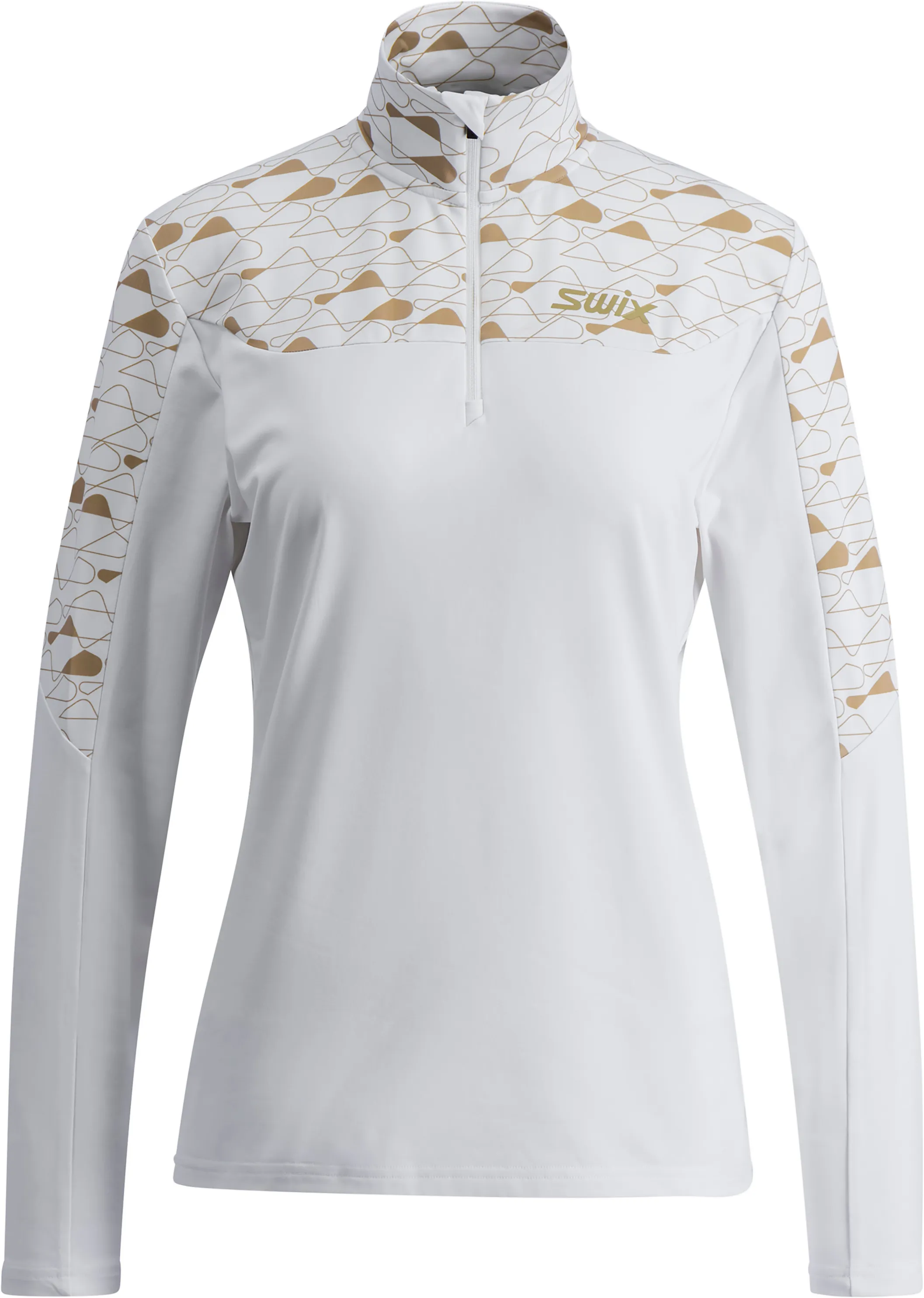 Swix Women's Infinity Light Half Zip, Bright White/Dune